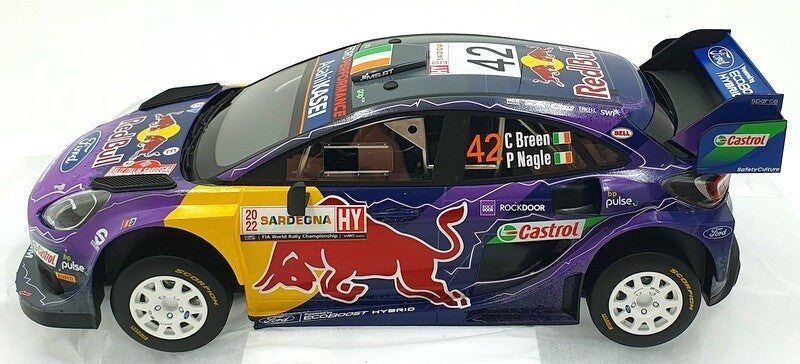 Top Speed TS0491 1/18 Ford Puma Rally Italy Sardinia 2022 2nd Place Car #42