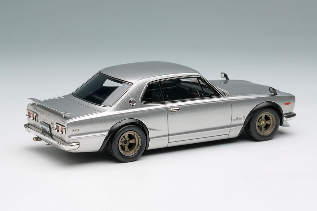 Make Up VISION VM244A 1/43 Skyline 2000 GT-R KPGC10 1971 Silver with Spoiler