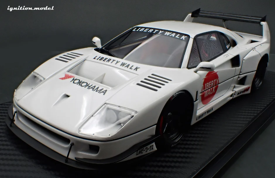 Ignition Model IG3752 1/18 LB-WORKS Ferrari F40 Liberty Walk White