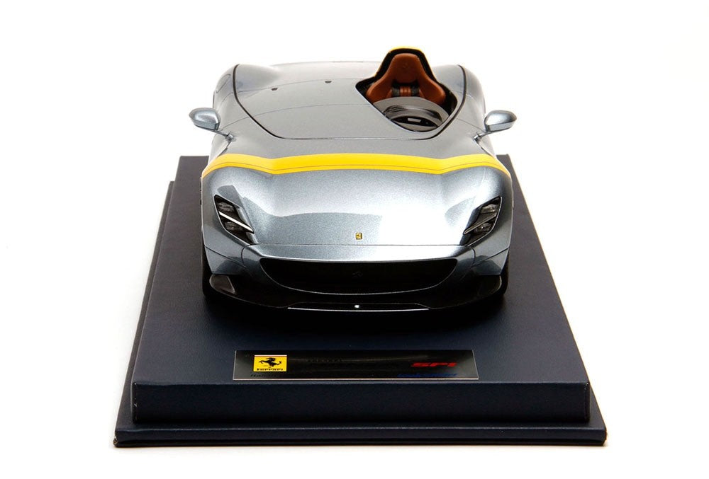 Looksmart LS18_21A 1/18 Ferrari Monza SP1 2019 Grigio Titanio Grey Icona Resin