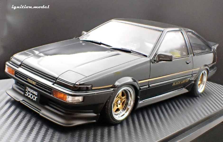 Ignition Model IG3490 1/18 Toyota Sprinter Trueno AE86 Black Limited Resin