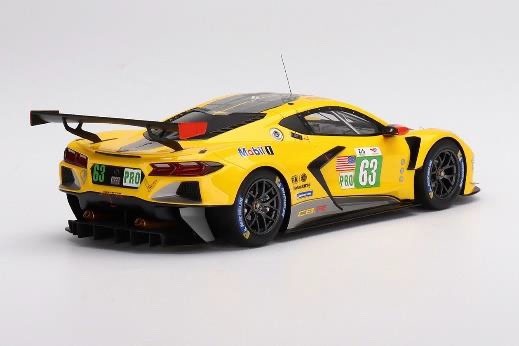 TOP SPEED TS0442 1/18 Chevrolet Corvette C8.R Le Mans 24H 2022 #63 Yellow Resin