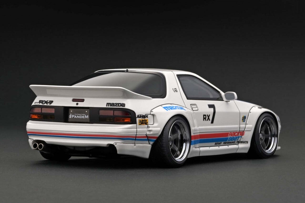 Ignition Model IG2910 1/18 PANDEM Mazda RX-7 (FC3S) White TE37 Wheels