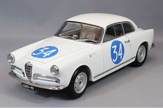 Kyosho KS08957C 1/18 Alfa Romeo Giulietta SV 1960 #34 Livery Diecast