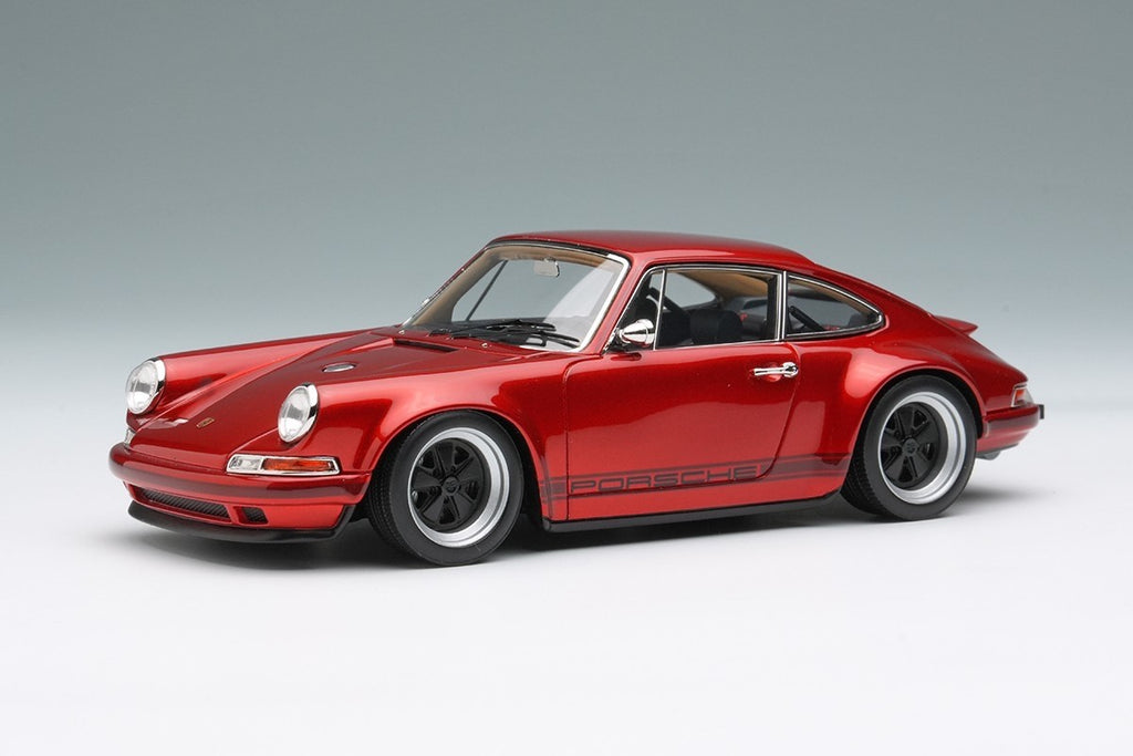 Make Up VISION VM111W 1/43 Singer 911 (964) Coupe Dark Candy Red Restomod