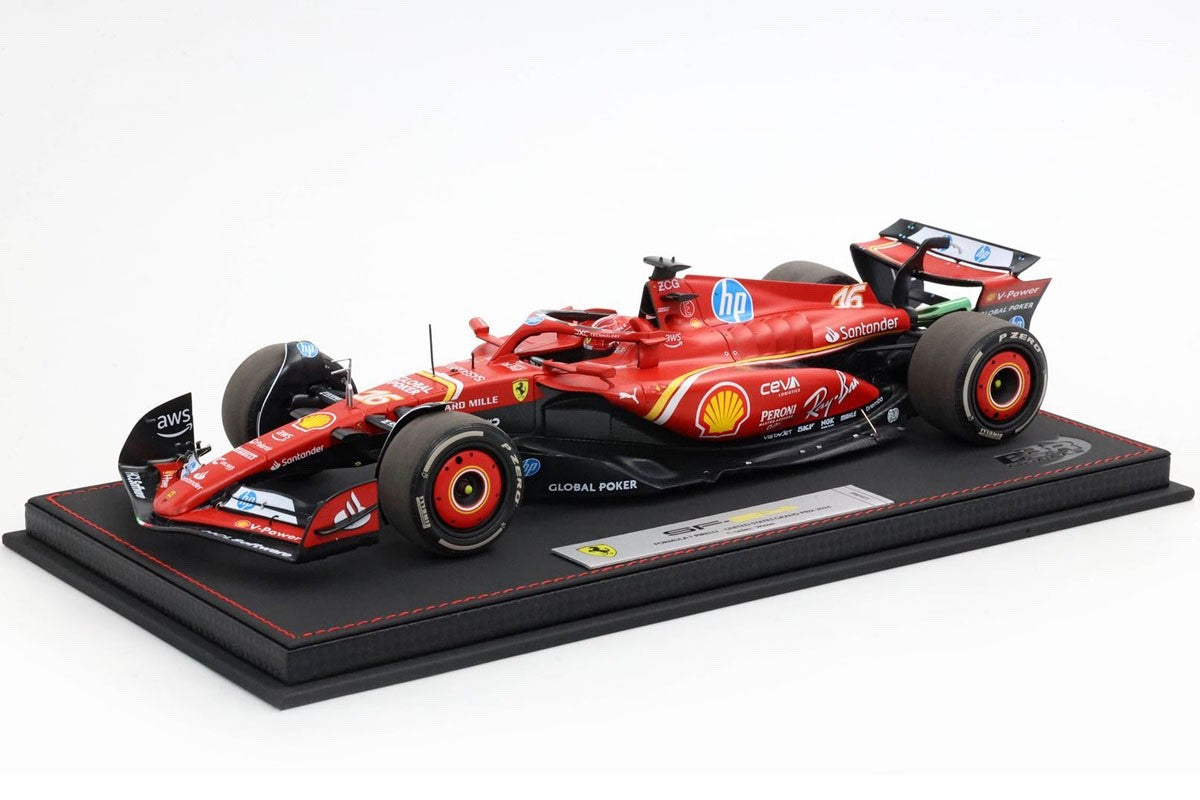 BBR BBR241816EDIE 1/18 Ferrari SF-24 2024 US GP Austin C.Leclerc Winner Diecast