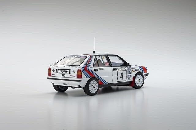 Kyosho KS08960B 1/18 Lancia Delta HF 4WD 1000 Lakes Team Lancia 1987 #4 White