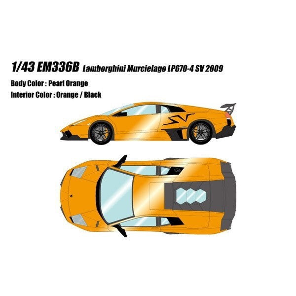 EIDOLON EM336B 1/43 Lamborghini Murciélago LP670-4 Super Veloce 2009 Orange