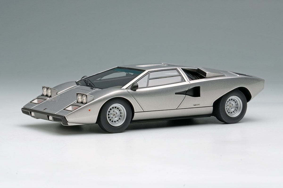 EIDOLON EM822D 1/43 Lamborghini Countach LP400 1974 Headlamp Open Silver Resin