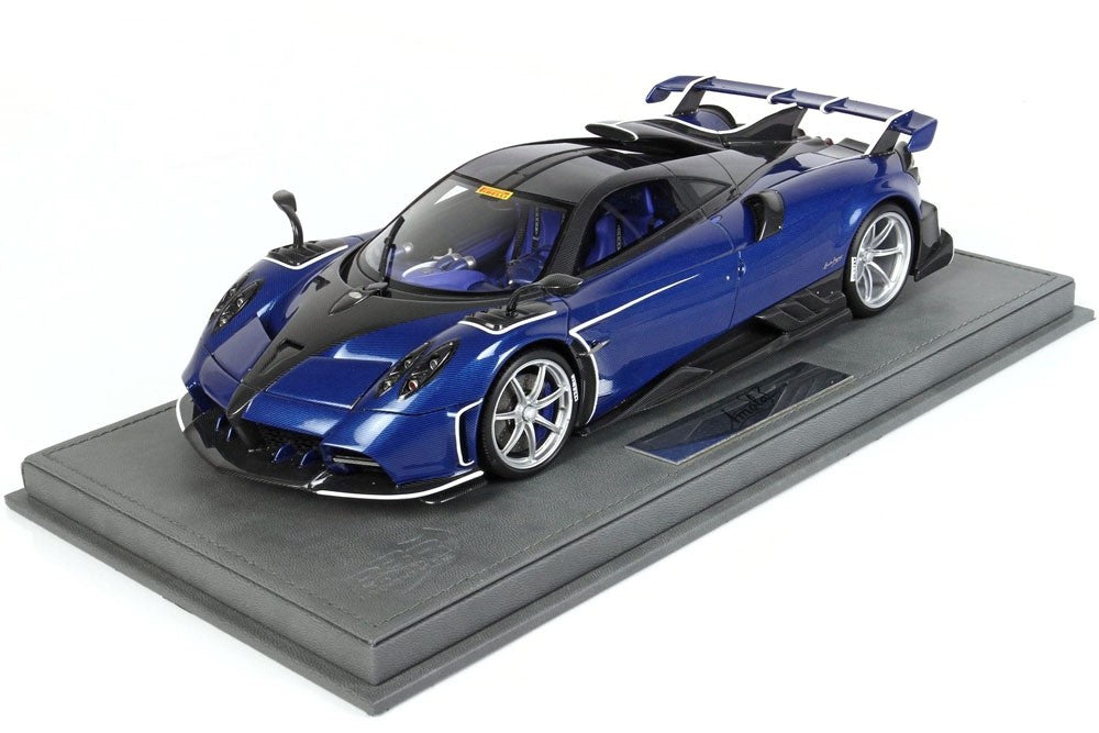 BBR P18192AV 1/18 Pagani Huayra Imola 2020 Carbon Blue Resin Limited 200pcs w/Di