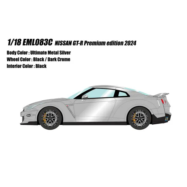 Make Up EIDOLON EML083C 1/18 Nissan GT-R Premium Ed 2024 Ultimate Metal Silver