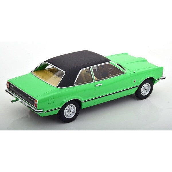 KK Scale KKDC180971 1/18 Ford Taunus GXL Sedan 1971 Light Green/Black Diecast