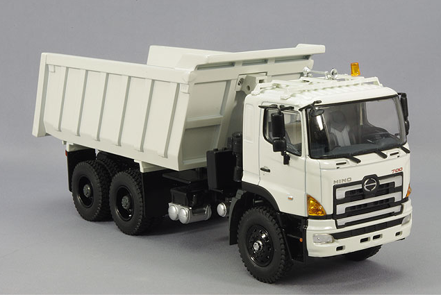 Kyosho HINO-700ZS 1/43 Hino Motors 700ZS 6x4 Dump Truck White Diecast