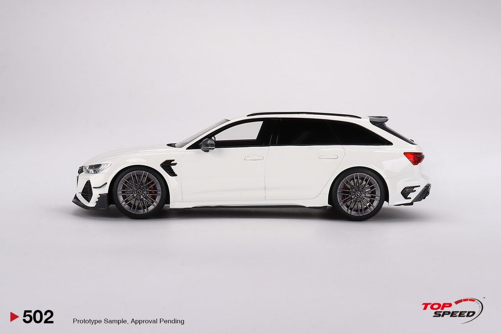 TopSpeed TS0502 1:18 Audi ABT RS6-R Glacier White Metallic LHD Resin Model Car