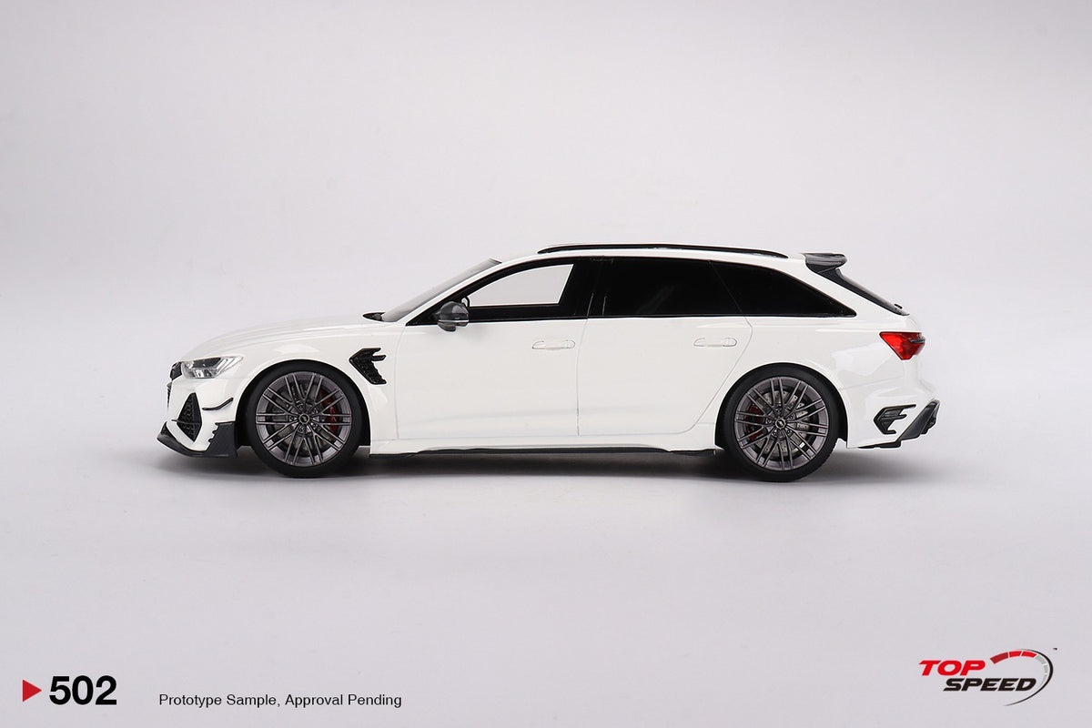TopSpeed TS0502 1:18 Audi ABT RS6-R Glacier White Metallic LHD Resin Model Car