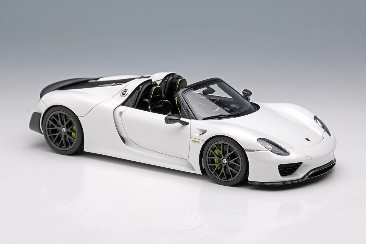 EIDOLON EM569E 1/43 Porsche 918 Spyder Weissach Package 2011 Pearl White Resin