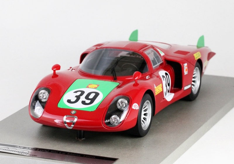 Tecno Model TM18-08C 1/18 Alfa Romeo 33/2 Coda Lunga 1968 Red #39 Le Mans 24h