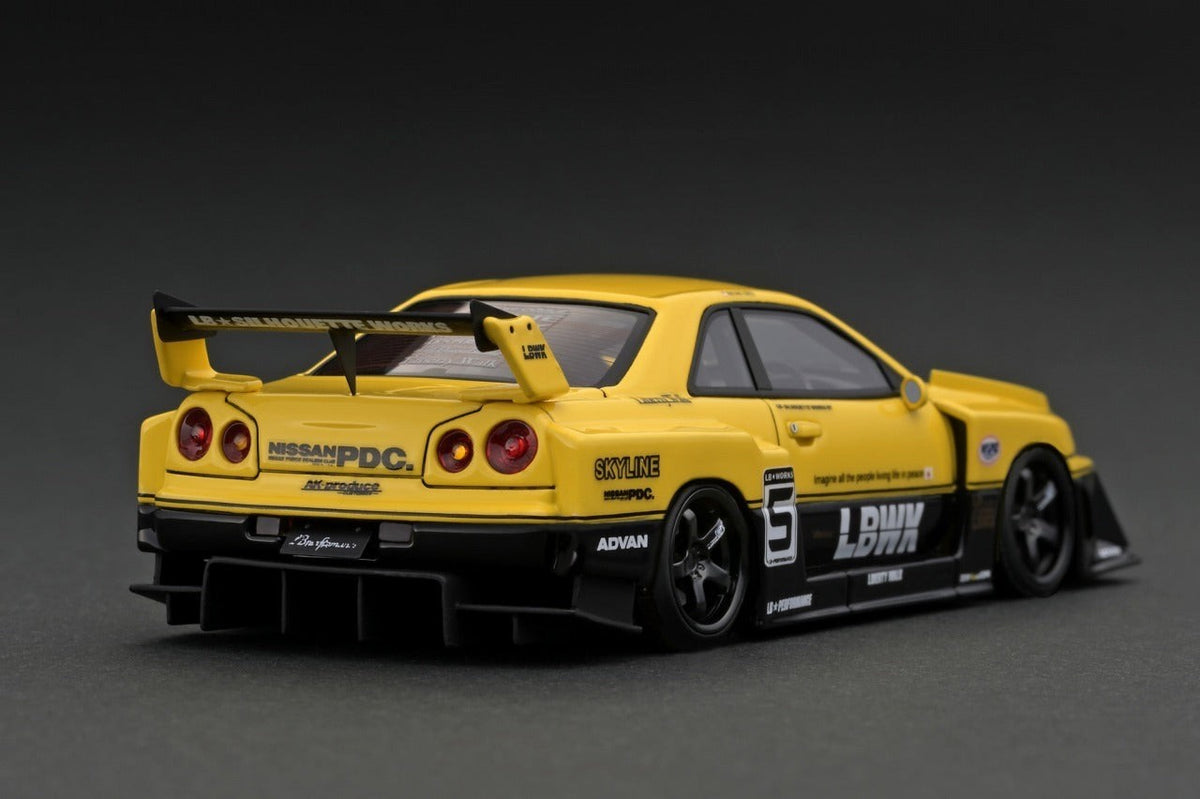 Ignition IG2849 1/43 Nissan LB-ER34 SuperSil Skyline Yellow/Black