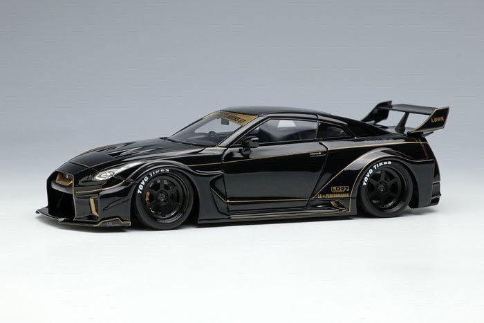 Make Up EIDOLON LB012G 1/43 LB-Silhouette Works GT 35GT-RR Black Gold Stripe