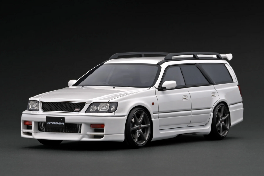 Ignition Model IG2886 1/18 Nissan Stagea 260RS WGNC34 GT-R Engine White