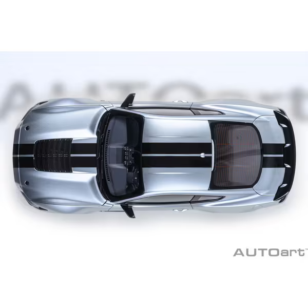 AUTOart 73096 1/18 Ford Mustang Shelby GT500 Silver w/ Black Stripes Diecast Mod