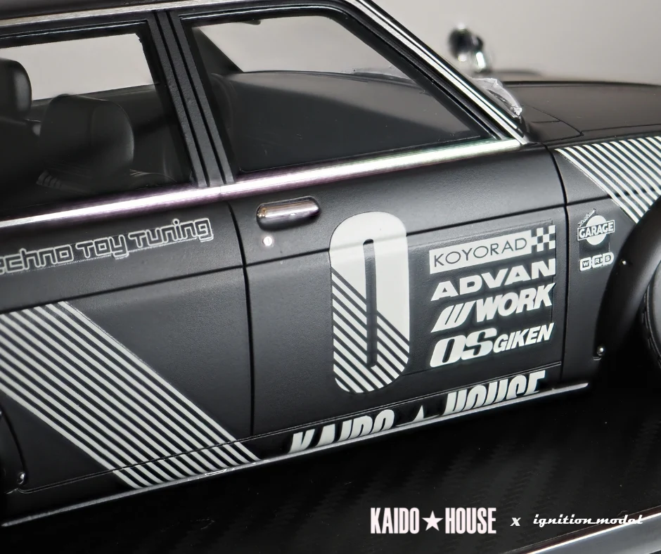 Ignition Model IG3150 1/18 KAIDO HOUSE Jun Imai Datsun 510 Wagon Black Resin