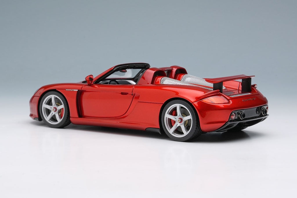 EIDOLON EM567D 1/43 Porsche Carrera GT 2004 Candy Red Rear Wing Up Resin Model