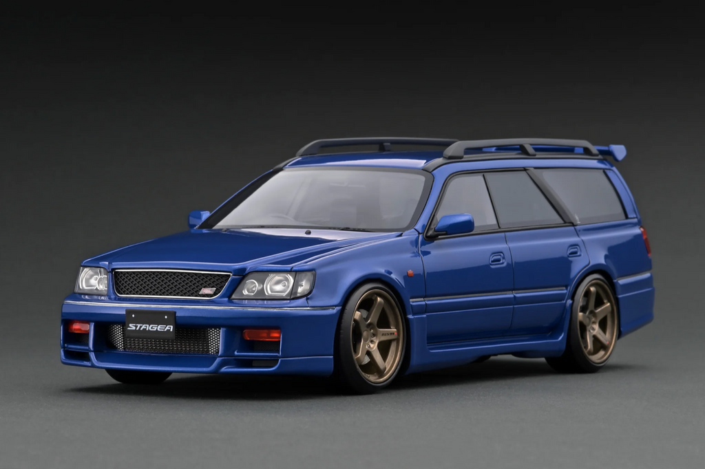 Ignition Model IG2891 1/18 Nissan Stagea 260RS WGNC34 GT-R Engine Blue
