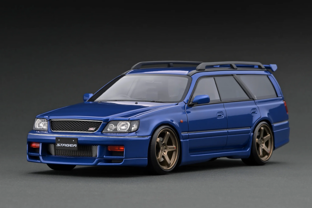 Ignition Model IG2891 1/18 Nissan Stagea 260RS WGNC34 GT-R Engine Blue