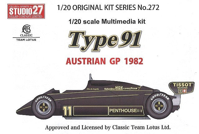 STUDIO27 ST27-FK20272 1/20 Lotus Type 91 1982 F1 Austrian GP Resin Kit