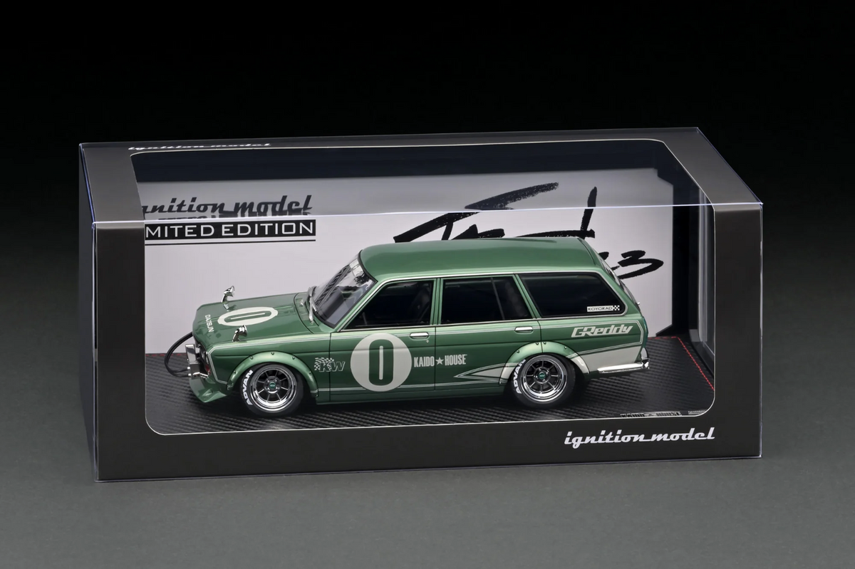 Ignition Model IG3148 1/18 Datsun Bluebird 510 Wagon Green Metallic