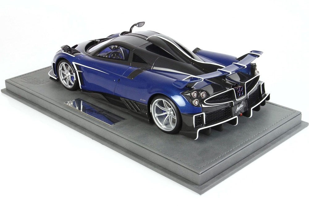 BBR P18192AV 1/18 Pagani Huayra Imola 2020 Carbon Blue Resin Limited 200pcs w/Di