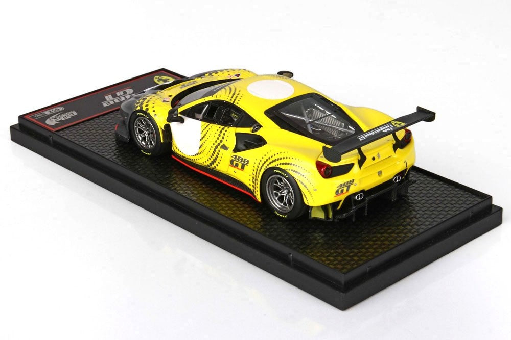 BBR BBRC255 1/43 Ferrari 488 GT Modificata Yellow Grey Club Competizioni Ltd 292
