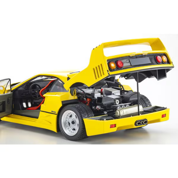 Kyosho KS08416Y 1/18 Ferrari F40 Yellow Die-cast Model Car – High Quality