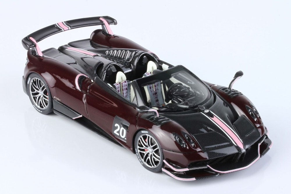 BBR BBRC226C 1/43 Pagani Huayra BC Roadster Black Dark Red Carbonium Ltd 99pcs