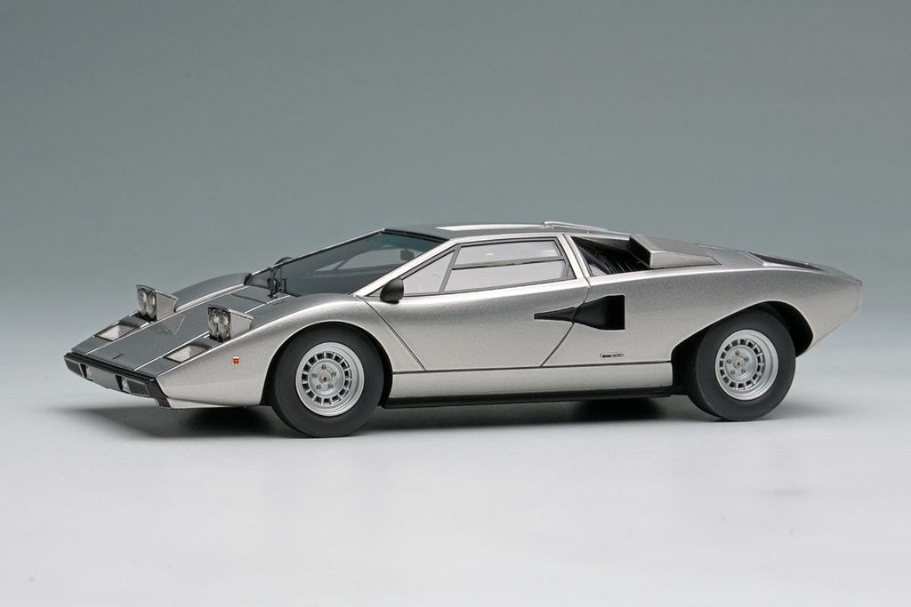 EIDOLON EM822D 1/43 Lamborghini Countach LP400 1974 Headlamp Open Silver Resin