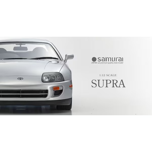 KYOSHO KSR12006S 1/12 Toyota Supra A80 Silver Resin Cast Model Car – Limited