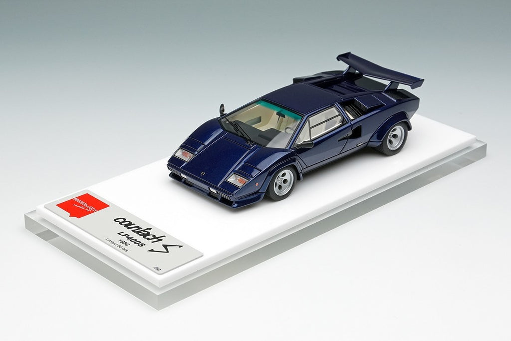 Make Up EIDOLON EM432J 1/43 Lamborghini Countach LP400S Wing Blue Acapulco