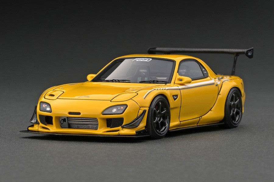 ignition model IG3022 1/43 Mazda FEED Afflux GT3 FD3S Yellow Resin
