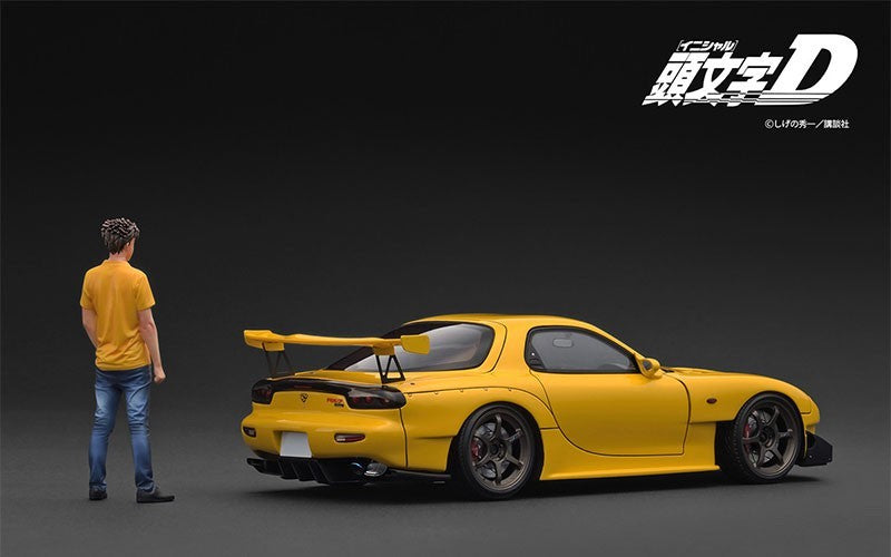 Ignition Model IG3800 1/18 Mazda RX-7 FD3S Initial D Yellow Resin