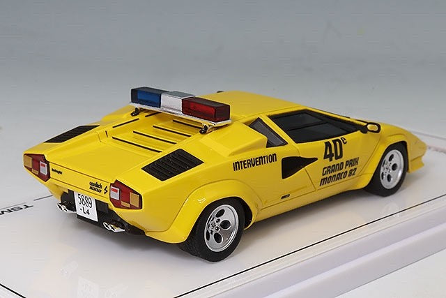 TSM Model TSM430860 1/43 Lamborghini Countach 1982 Monaco GP Pace Car Yellow