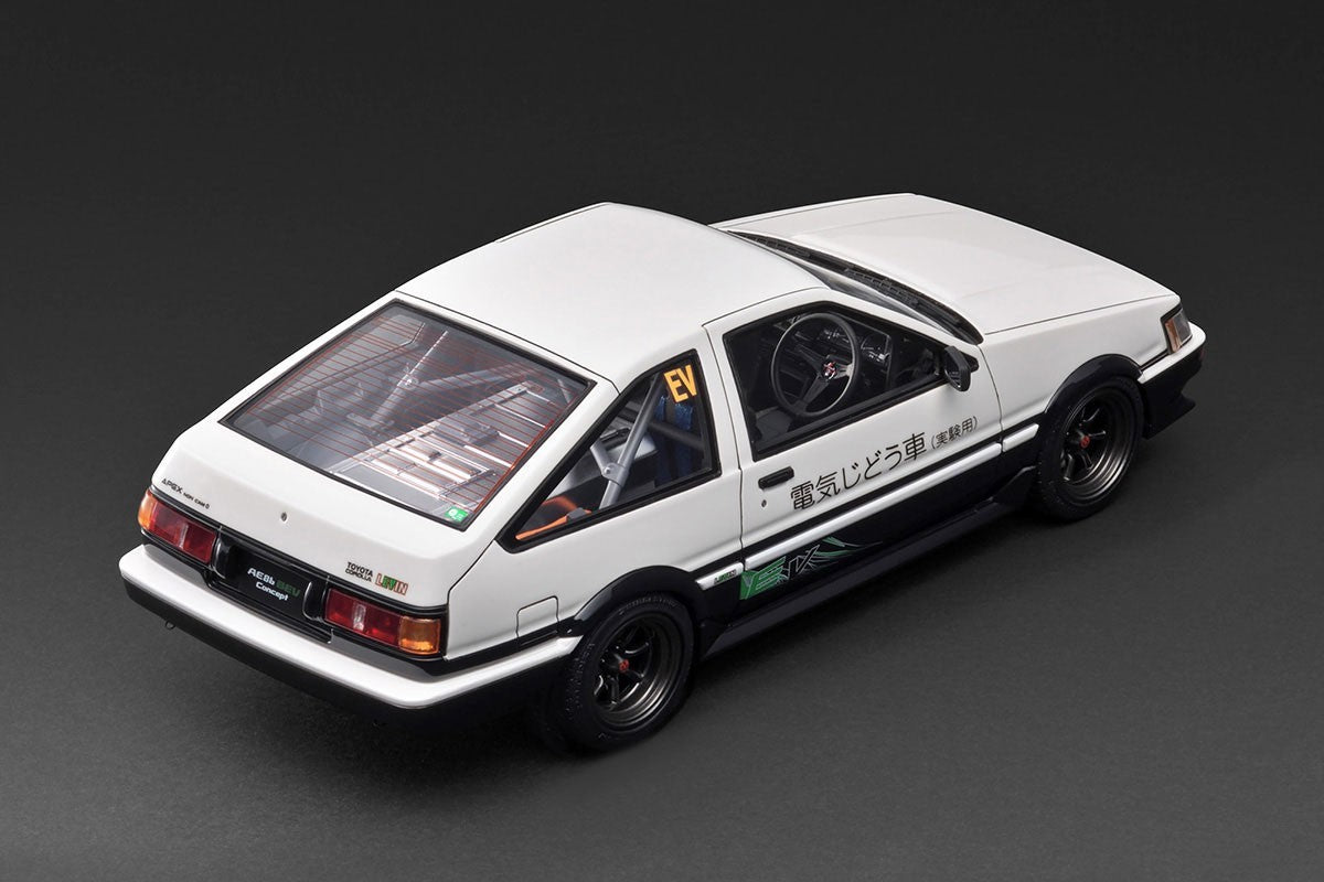 Ignition Model IG3807 1/18 Toyota Corolla Levin AE86 BEV White/Black Resin