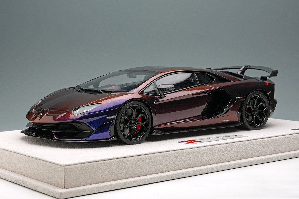 Make Up EIDOLON EML025J 1/18 Lamborghini Aventador SVJ 2018 Blu Hal LeirionWheel