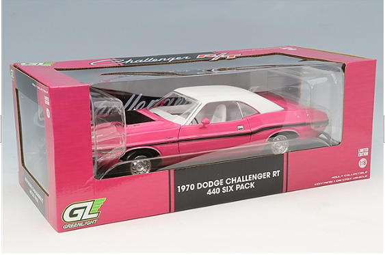 GreenLight GRL13699 1/18 Dodge Challenger R/T 1970 Panther Pink Multi Color
