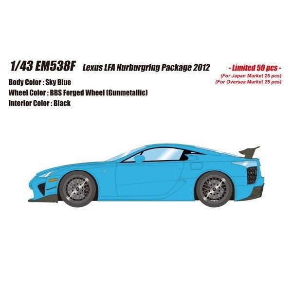 EIDOLON EM538F 1/43 Lexus LFA Nurburgring Package 2012 Sky Blue Limited 50pcs