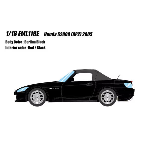 Make Up EIDOLON EML118E 1/18 Honda S2000 AP2 2005 Berlina Black