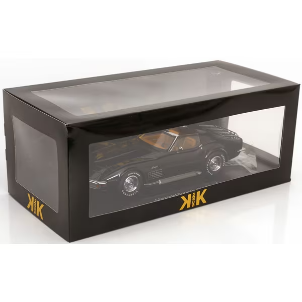 KK Scale KKDC181224 - 1/18 Chevrolet Corvette C3 1972 with Removable Roof -Black