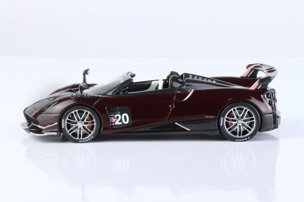 BBR BBRC226C 1/43 Pagani Huayra BC Roadster Black Dark Red Carbonium Ltd 99pcs