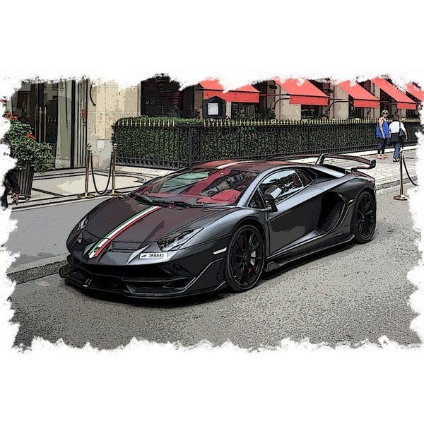 Make Up EIDOLON EM513H 1/43 Lamborghini Aventador SVJ 2018 Nero Acrylic Stripe
