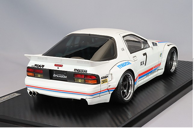 Ignition Model IG2910 1/18 PANDEM Mazda RX-7 (FC3S) White TE37 Wheels
